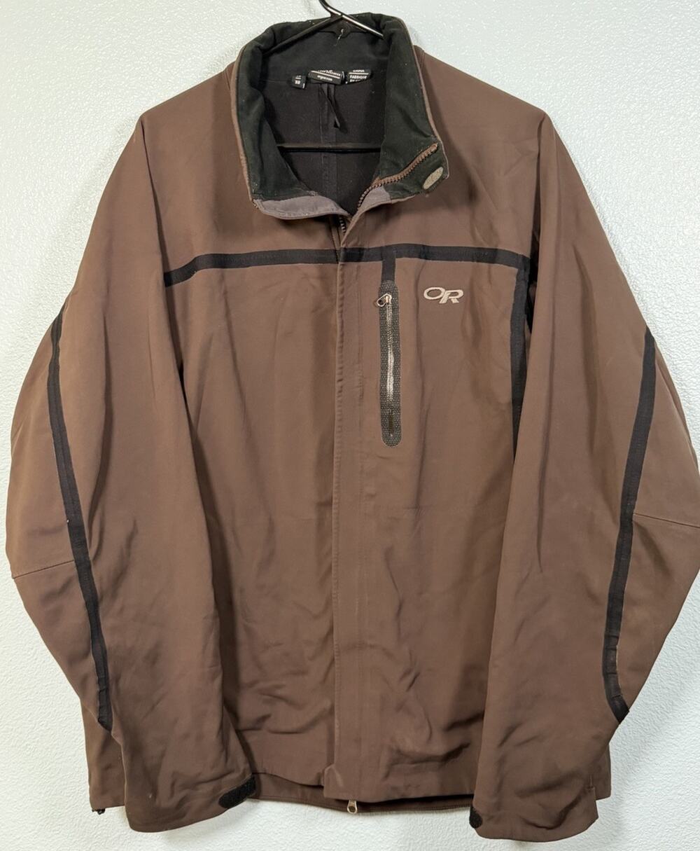 Outdoor Research OR Men’s XL Brown Black Full Zip Outdoor Shell Jacket